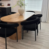 Dwen & New York 79" Oval Dining Table Set for 6 (7-Piece)