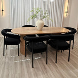 Dwen & New York 79" Oval Dining Table Set for 6 (7-Piece)