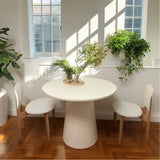 Dwen 35" Modern Round Pedestal Dining Table