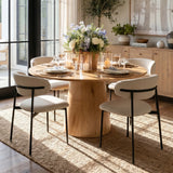 Dwen & Merida 46" Modern Round Dining Table Set for 4 (5-Piece)