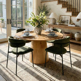 Dwen & Merida 46" Modern Round Dining Table Set for 4 (5-Piece)