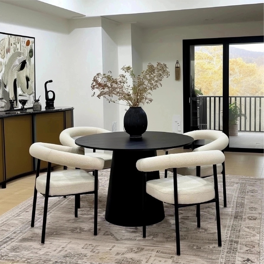 New York Modern Boucle Upholstered Dining Chair (Set of 2)