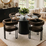 Mia Velvet Dining Chair with Arms (Set of 4)