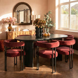 Dwen & Mia 79" Oval Dining Table Set for 6 (7-Piece)