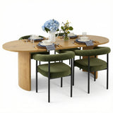 Dwen & New York 79" Oval Dining Table Set for 4 (5-Piece)