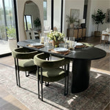 Dwen & Mia 79" Oval Dining Table Set for 4 (5-Piece)