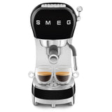Espresso coffee machine Retro-style Black Glossy