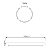 Stoneware Flat Salad/Dinner Plate | Edan 9.4"