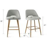 Edwin Boucle Upholstered Counter Stool (Set of 2)