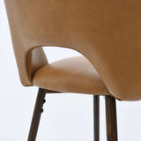 Edwin 26" Modern Faux Leather Counter Stool (Set of 2)