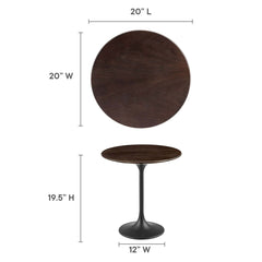 Lippa 20" Round Wood Grain Side Table