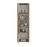 Tanalea Tall Freestanding Bookshelves and Bookcase with 3 Open Display Shelve and, 2 Doors for Hidden Storage, Living Room, Home Office or Bedroom Storage