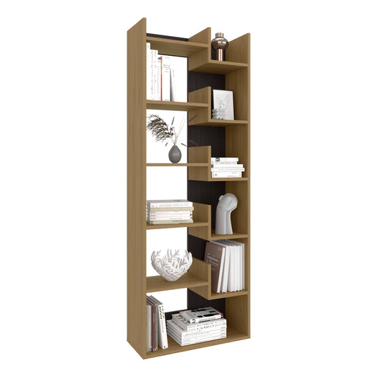Clover 67" Tall Free Standing 6-Tier Bookcase with 11 Open Shelves, Vertical Storage Cabinet for Home Office and Living Room, Space-Saving Bookshelf Organizer for Decor, Books, Display and Modern Home Storage