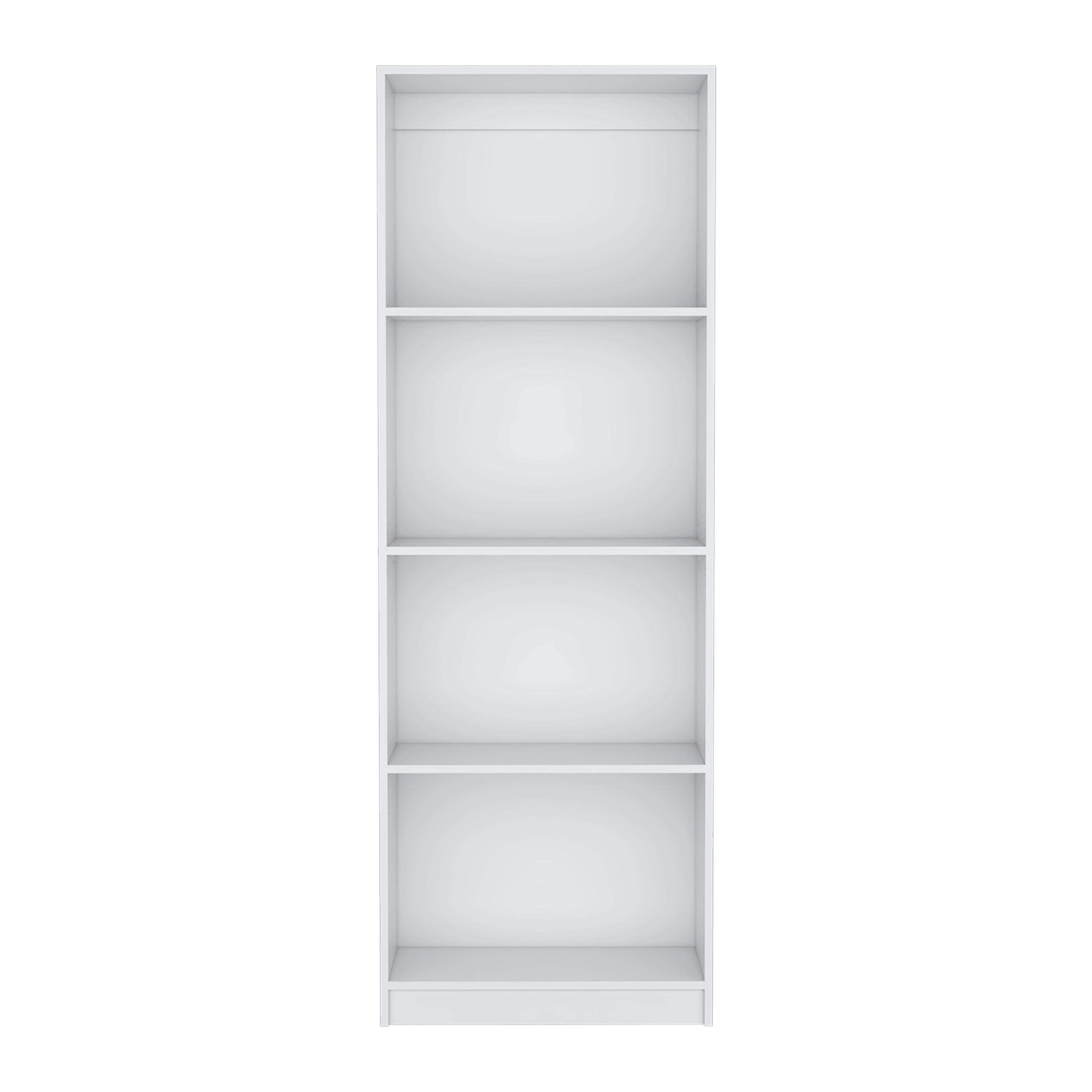 DEPOT E-SHOP Vinton Bookcase with Spacious Tier-Shelving Design, White