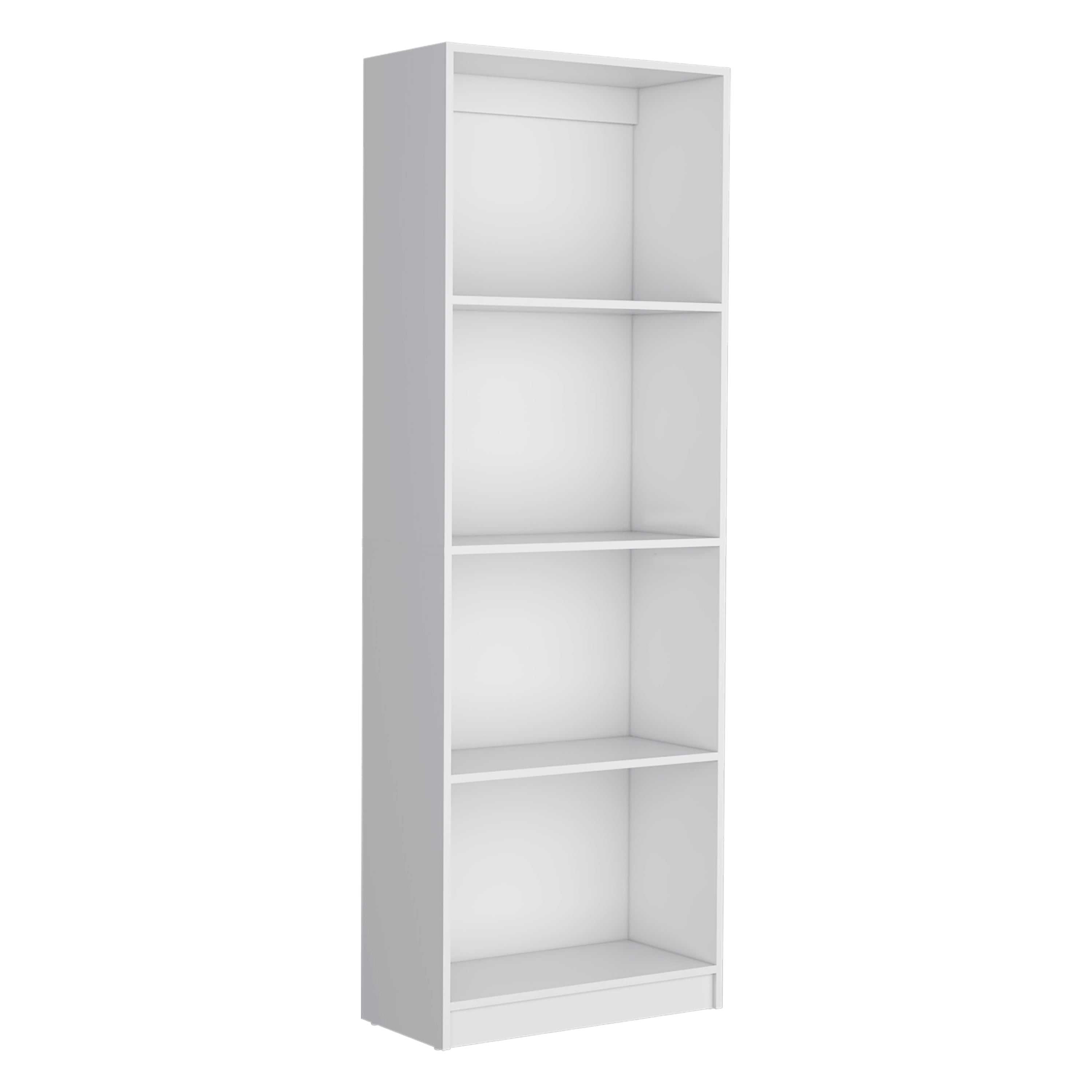 DEPOT E-SHOP Vinton Bookcase with Spacious Tier-Shelving Design, White