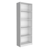 TUHOME Home Bookcase with Four Multi-Tiered Shelves and Lower Storage Section Offering Spacious Vertical Display for Books and Decor, Modern Open Organization and Durable Engineered Wood Construction for Stylish Interiors