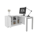 TUHOME Alfie Rotable Desk with Adjustable Two-Direction Workstation Design, Spacious 72-Inch Surface and Integrated Storage Compartments, Versatile Freestanding Office Desk for Home Studios, Study Areas and Organized Workspaces