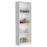 TUHOME Home Bookcase with Four Spacious Open Shelves Offering Modern Display Space for Books, Collectibles and Decorative Items with Contemporary Design and Durable Engineered Wood Construction for Stylish Home Organization