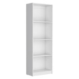 TUHOME Home Bookcase with Four Spacious Open Shelves Offering Modern Display Space for Books, Collectibles and Decorative Items with Contemporary Design and Durable Engineered Wood Construction for Stylish Home Organization