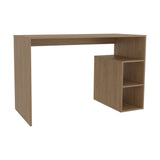 Solid Wide Writing Desk with 3 side Open Storage Shelves, Top Workspace, Freestanding Computer Desk for Home Office, Bedroom or Living Room