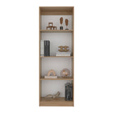 TUHOME Home Bookcase with Four Multi-Tiered Shelves and Lower Storage Section Offering Spacious Vertical Display for Books and Decor, Modern Open Organization and Durable Engineered Wood Construction for Stylish Interiors