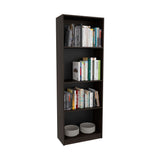 Home Tall Elegant 4-Shelf Bookcase with Open Storage, Freestanding Modern Design for Living Rooms, Offices, or Bedrooms, Practical and Elegant Storage Solution with Clean Lines and Sturdy Construction