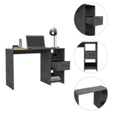 Tuhome Omma Computer Desk with One Drawer, Two Open Shelves, Modern Design, Ideal for Home Office, Study, or Small Spaces