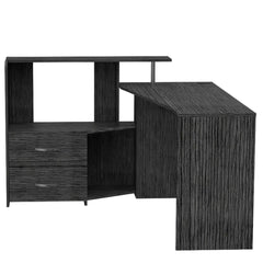 Dubai L-Shaped Desk, Two Shelves, Two Drawers