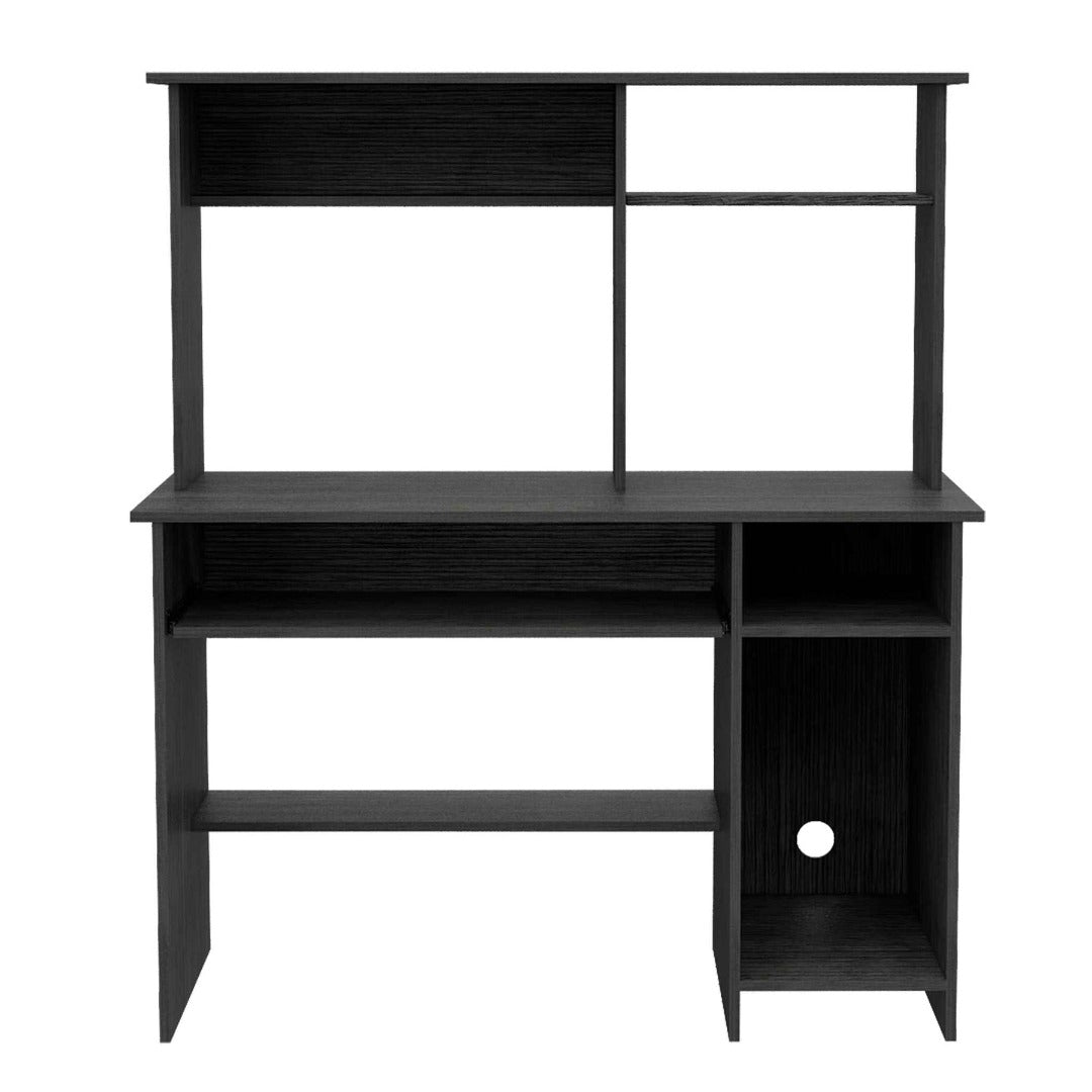 Compu 120 Hutch Desk,Keyboard Tray, Hutch, CPU Shelf, Multiple Shelves