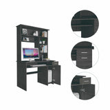 Compu 180 Hutch Desk, Multiple Shelves, One Drawer