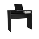 TUHOME Stella Writing Desk with Spacious Work Surface, Integrated Upper Shelf for Organization, Modern Minimalist Design for Home Office or Study, Compact Structure Ideal for Enhancing Productivity in Any Contemporary Space