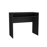 TUHOME Stella Writing Desk with Spacious Work Surface, Integrated Upper Shelf for Organization, Modern Minimalist Design for Home Office or Study, Compact Structure Ideal for Enhancing Productivity in Any Contemporary Space