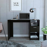 Tuhome Omma Computer Desk with One Drawer, Two Open Shelves, Modern Design, Ideal for Home Office, Study, or Small Spaces