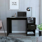 Tuhome Omma Computer Desk with One Drawer, Two Open Shelves, Modern Design, Ideal for Home Office, Study, or Small Spaces