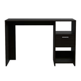 Tuhome Omma Computer Desk with One Drawer, Two Open Shelves, Modern Design, Ideal for Home Office, Study, or Small Spaces