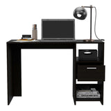 Tuhome Omma Computer Desk with One Drawer, Two Open Shelves, Modern Design, Ideal for Home Office, Study, or Small Spaces