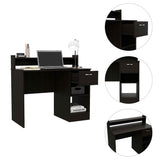 Tuhome Manaos Writing Computer Desk with Multiple Shelves, One Drawer, Modern and Compact Design, Ideal for Home Office, Study, or Small Spaces