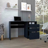 Dublin Three Drawer Computer Desk, One Shelf