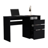 Dublin Three Drawer Computer Desk, One Shelf