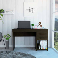 Ibare Two Drawer Computer Desk, One Lower Shelf