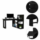Masai Writing Computer Desk, Five Open Shelves