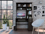 Compu 180 Hutch Desk, Multiple Shelves, One Drawer
