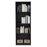 TUHOME Home Bookcase with Four Spacious Open Shelves Offering Modern Display Space for Books, Collectibles and Decorative Items with Contemporary Design and Durable Engineered Wood Construction for Stylish Home Organization