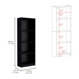 TUHOME Home Bookcase with Four Spacious Open Shelves Offering Modern Display Space for Books, Collectibles and Decorative Items with Contemporary Design and Durable Engineered Wood Construction for Stylish Home Organization