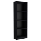 TUHOME Home Bookcase with Four Spacious Open Shelves Offering Modern Display Space for Books, Collectibles and Decorative Items with Contemporary Design and Durable Engineered Wood Construction for Stylish Home Organization