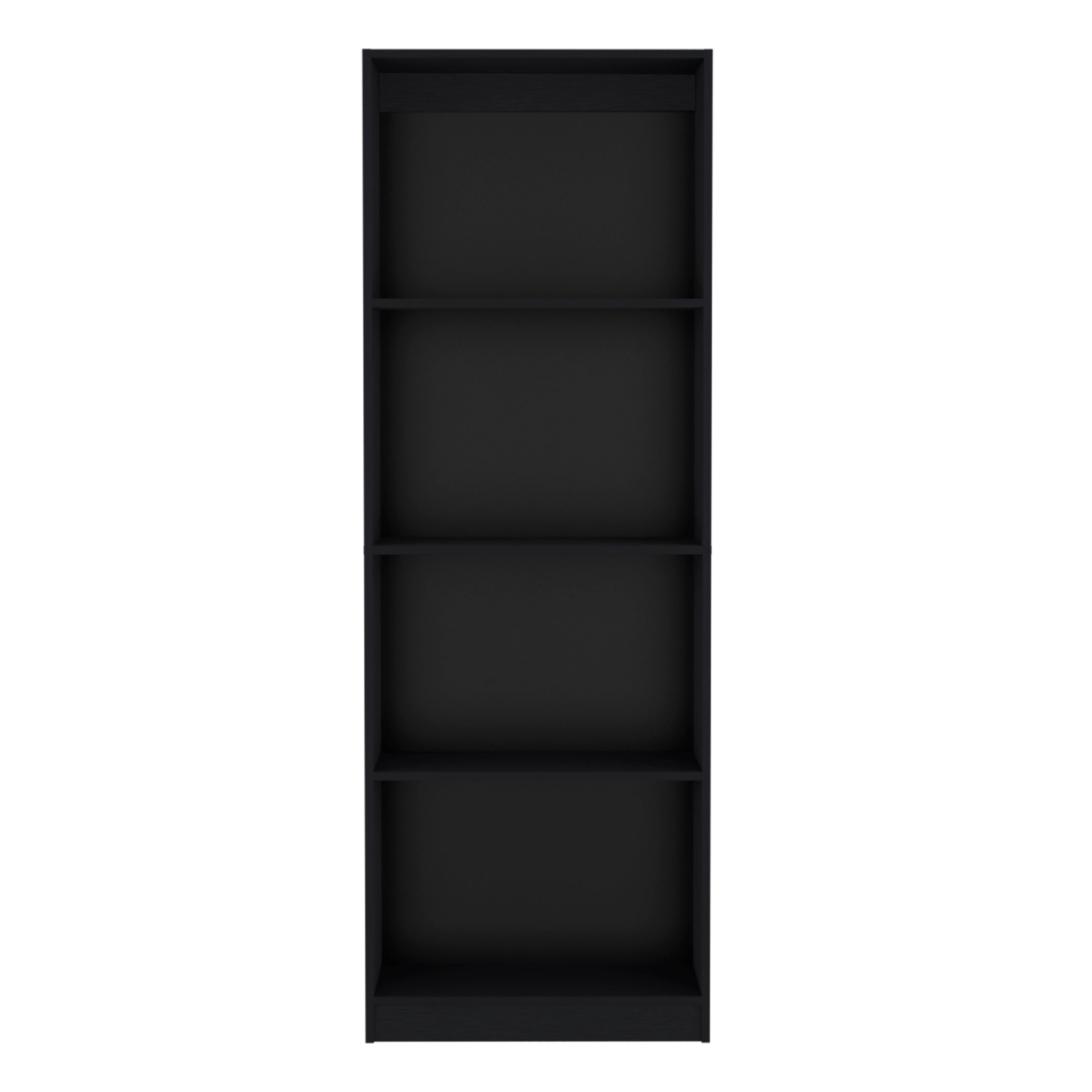 DEPOT E-SHOP Vinton Bookcase with Spacious Tier-Shelving Design, Black