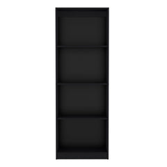 DEPOT E-SHOP Vinton Bookcase with Spacious Tier-Shelving Design, Black