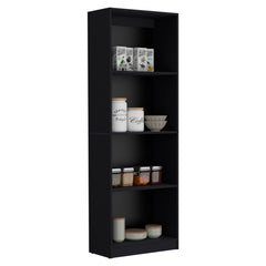 DEPOT E-SHOP Vinton Bookcase with Spacious Tier-Shelving Design, Black