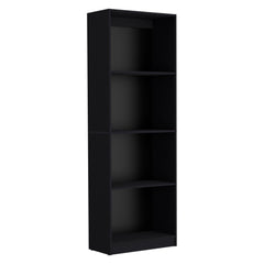 DEPOT E-SHOP Vinton Bookcase with Spacious Tier-Shelving Design, Black