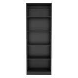 TUHOME Home Bookcase with Four Multi-Tiered Shelves and Lower Storage Section Offering Spacious Vertical Display for Books and Decor, Modern Open Organization and Durable Engineered Wood Construction for Stylish Interiors